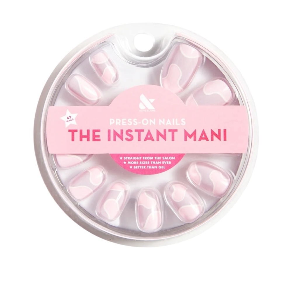 Olive & June Groovy Swirl Instant Mani NWT | Round Short 💅 | Press-On Perfection